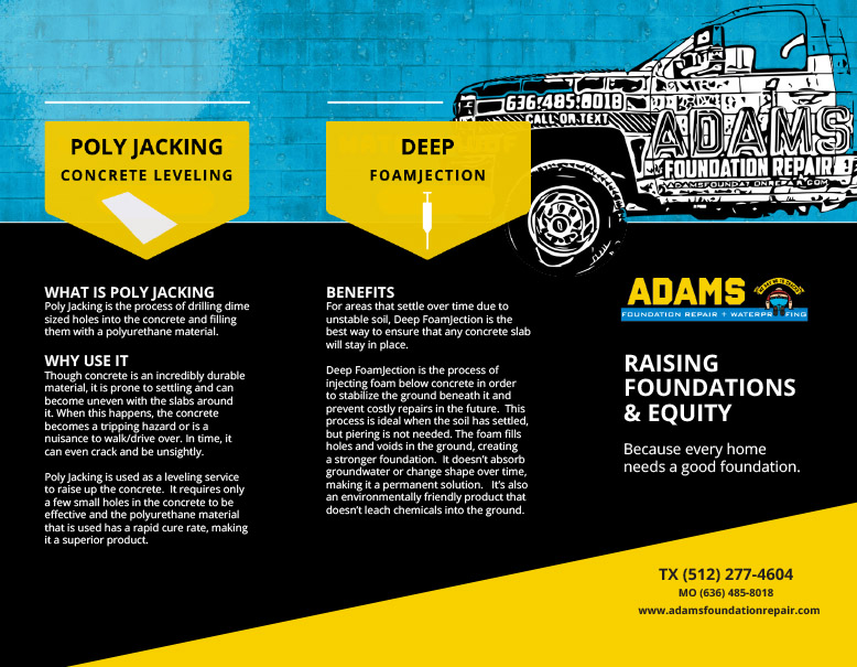 Adams Foundation Repair Brochure