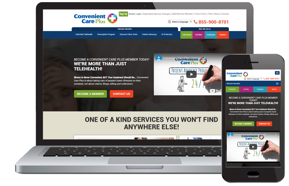Convenient Care Plus Website