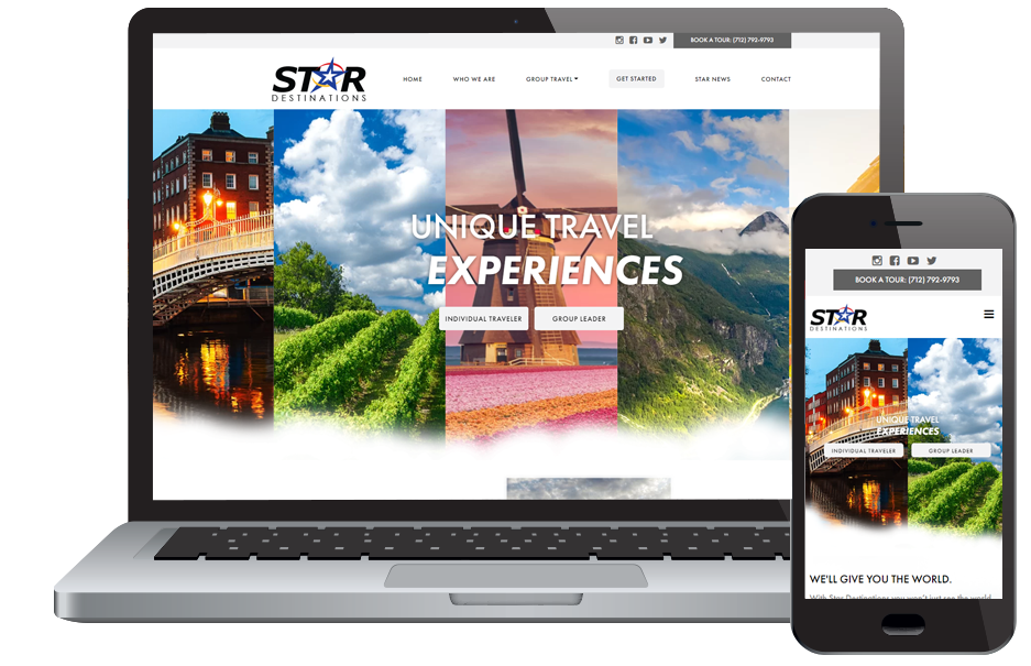 Star Destinations Website Design